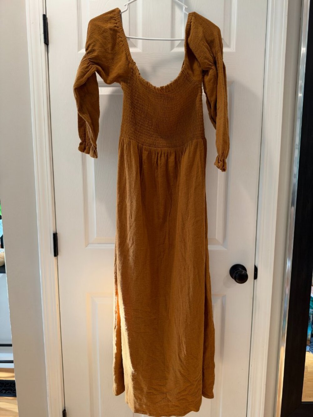 Ingrid+Isabel The Dream Maternity Midi Dress Brown Gold Size M Medium - Picture 7 of 8